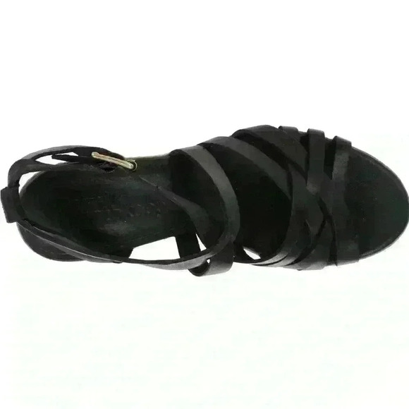 2/$30 Timberland Earthkeepers Woven Montvale Black Leather  Ankle Strap Sandals - Picture 3 of 10